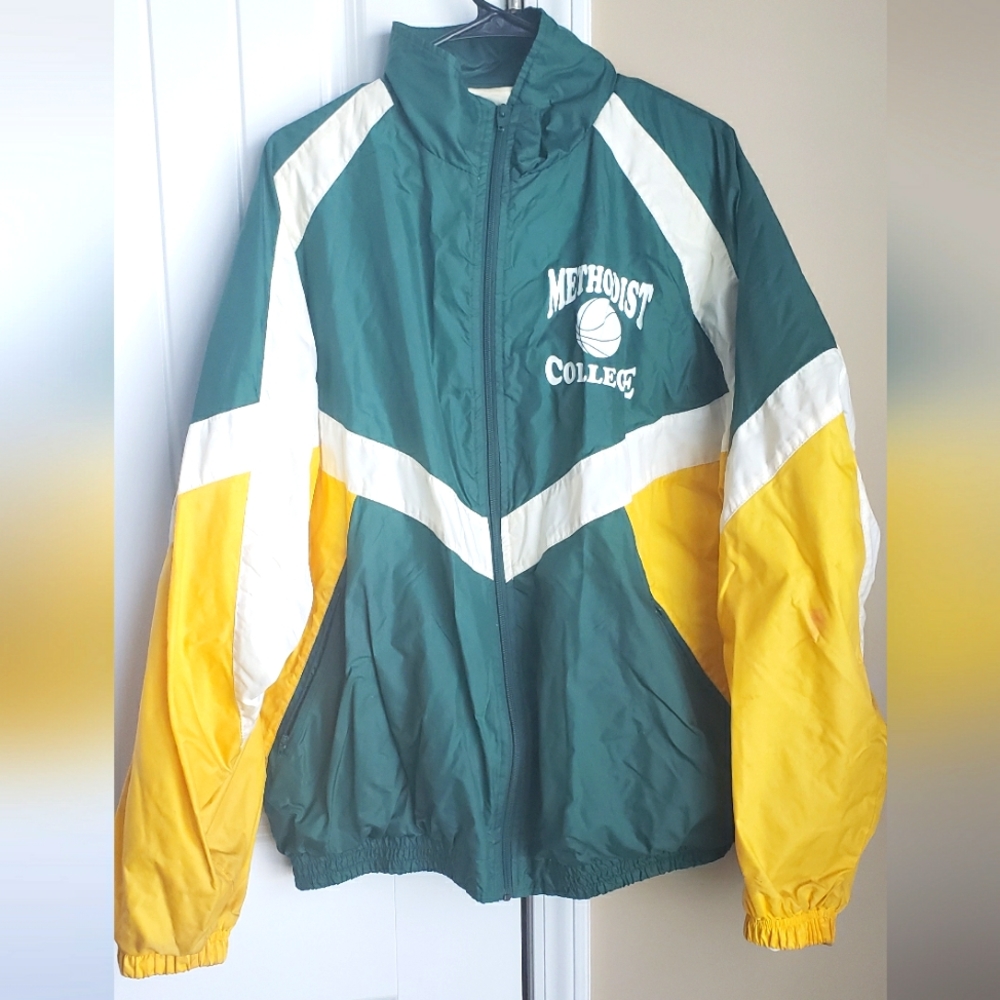 Unisex College Varsity Wind Breaker Jacker Size - XL Color-  Yellow,Green, and W